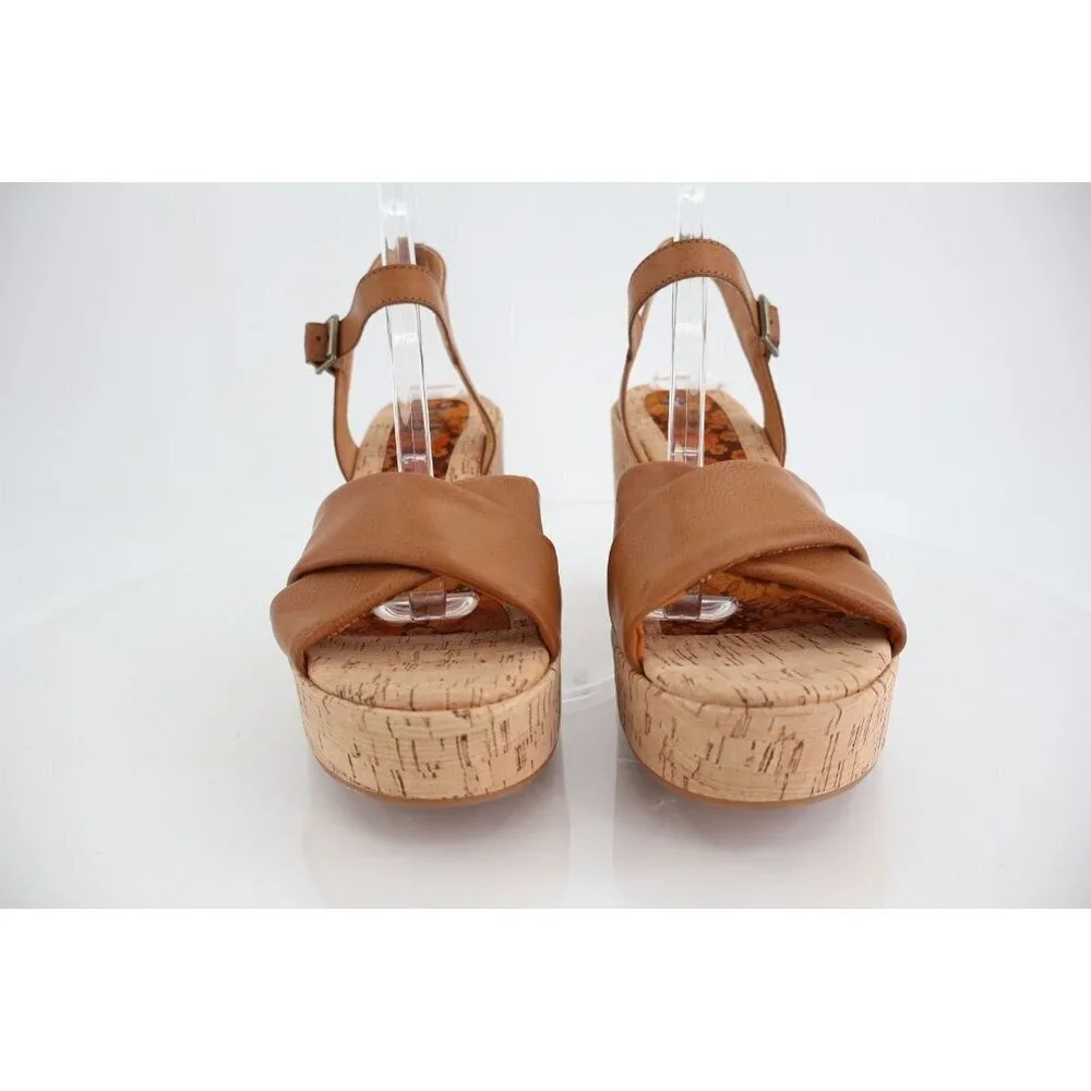 Kork-Ease Korks Calda Sandals Women's 11 Brown Platform Chunky Slingback Y2K